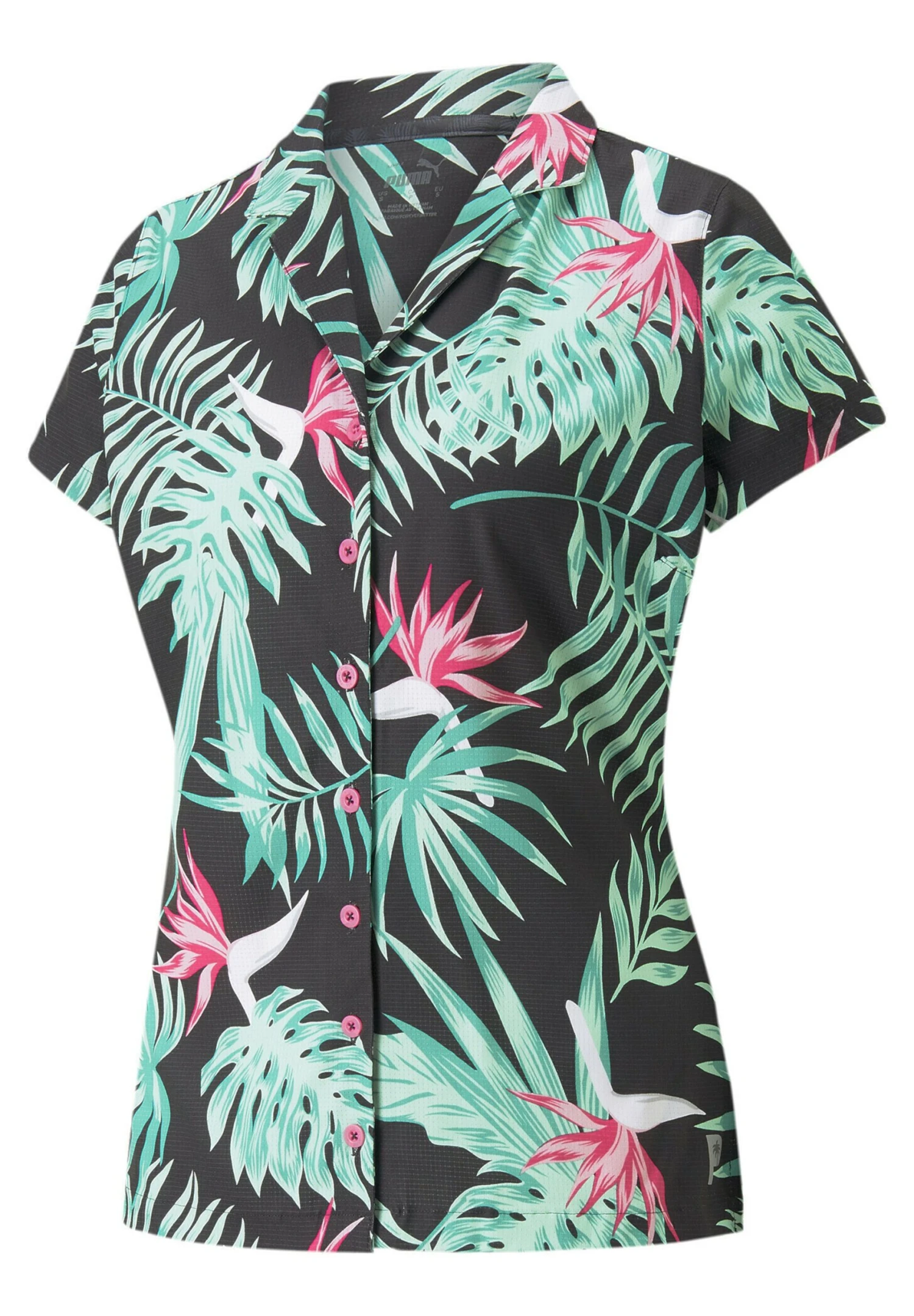 Puma Palm Tree Paradise Camp Golf - Overhemdblouse - Black 7 Puma Palm Tree Paradise Camp Golf - Overhemdblouse - Black - Afbeelding 5