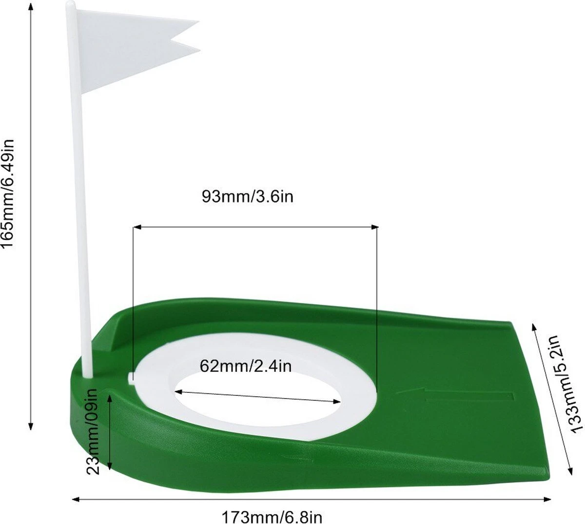 Firsttee Putting Cup - Puttout Golftrainingsmateriaal - Golf Accessoires Cadeau 5 Firsttee Putting Cup - Puttout Golftrainingsmateriaal - Golf Accessoires Cadeau - Afbeelding 3