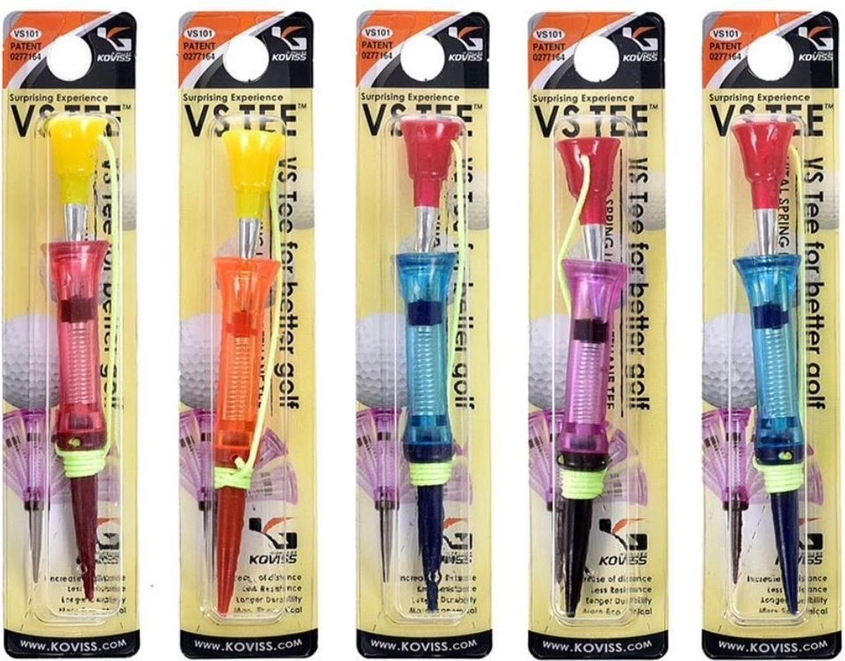 Onbreekbare Golf Tee - 360 Graden Rotatie Met Een Veer - 79MM - Polypropyleen-P - Golf Accessoire - Golfballen - Golftas - Golfen - Golfset - Kleurrijk En Vrolijk Design - Golfclub - Afslaan - Golf Tee - Golftee 6 Onbreekbare Golf Tee - 360 Graden Rotatie Met Een Veer - 79MM - Polypropyleen-P - Golf Accessoire - Golfballen - Golftas - Golfen - Golfset - Kleurrijk En Vrolijk Design - Golfclub - Afslaan - Golf Tee - Golftee - Afbeelding 4