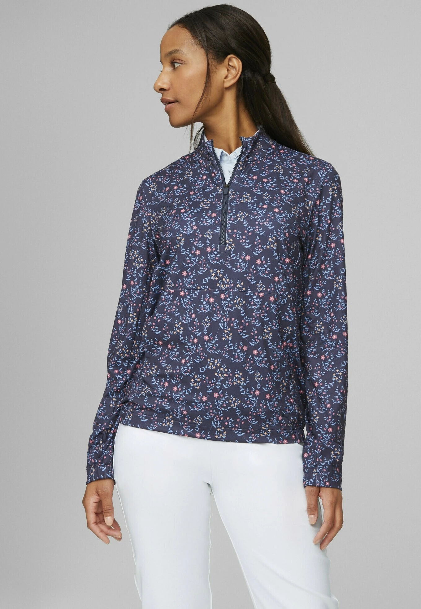 Puma Floral Cloudspun Quarter-Zip Golf - Longsleeve - Navy Blazer Loveable 3 Puma Floral Cloudspun Quarter-Zip Golf - Longsleeve - Navy Blazer Loveable