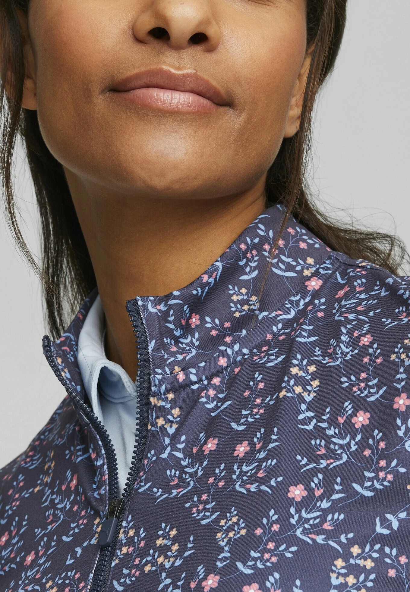 Puma Floral Cloudspun Quarter-Zip Golf - Longsleeve - Navy Blazer Loveable 6 Puma Floral Cloudspun Quarter-Zip Golf - Longsleeve - Navy Blazer Loveable - Afbeelding 4