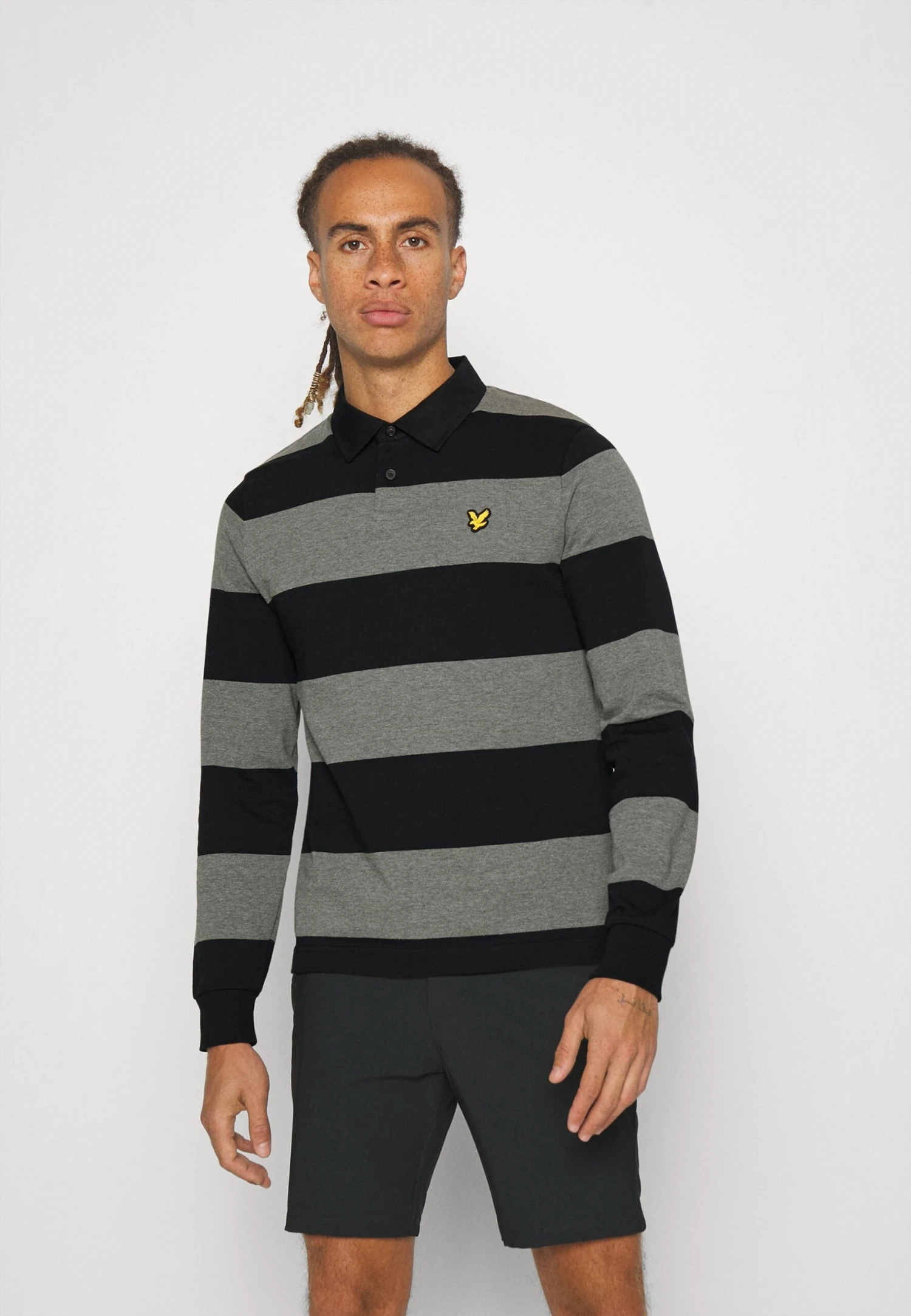 Lyle & Scott Golf Rugby - Longsleeve - Jet Black/Mid Grey 3 Lyle & Scott Golf Rugby - Longsleeve - Jet Black/Mid Grey