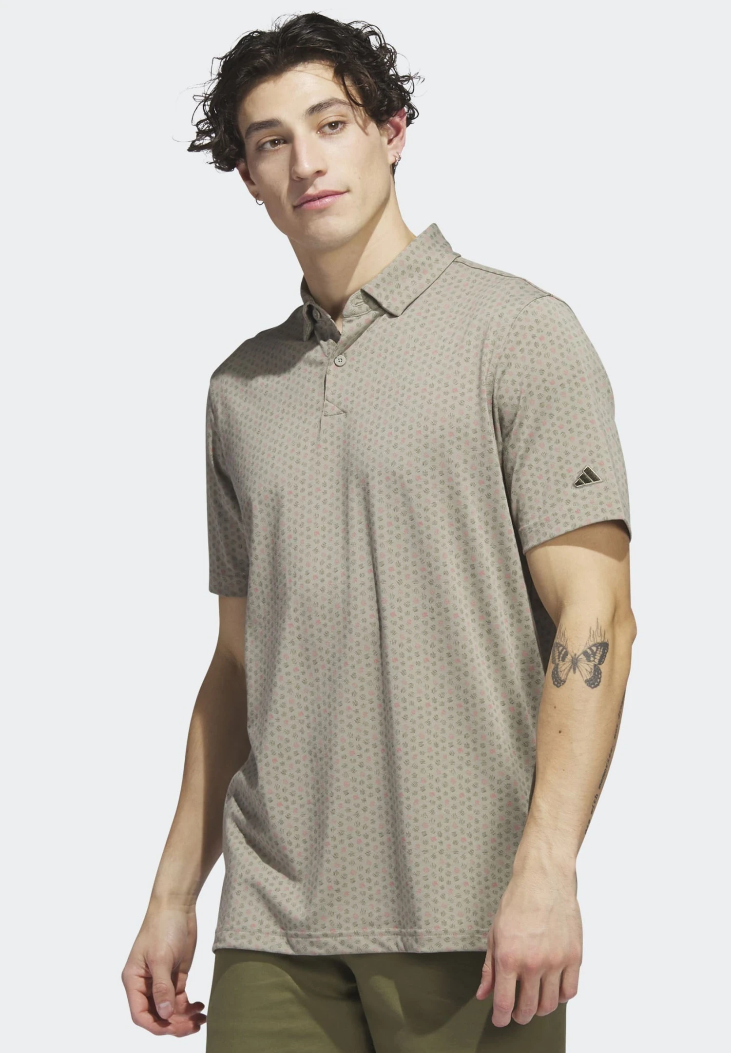 ADIDAS PERFORMANCE Go-To Print Golf - Poloshirt - Silver Pebble 3 ADIDAS PERFORMANCE Go-To Print Golf - Poloshirt - Silver Pebble