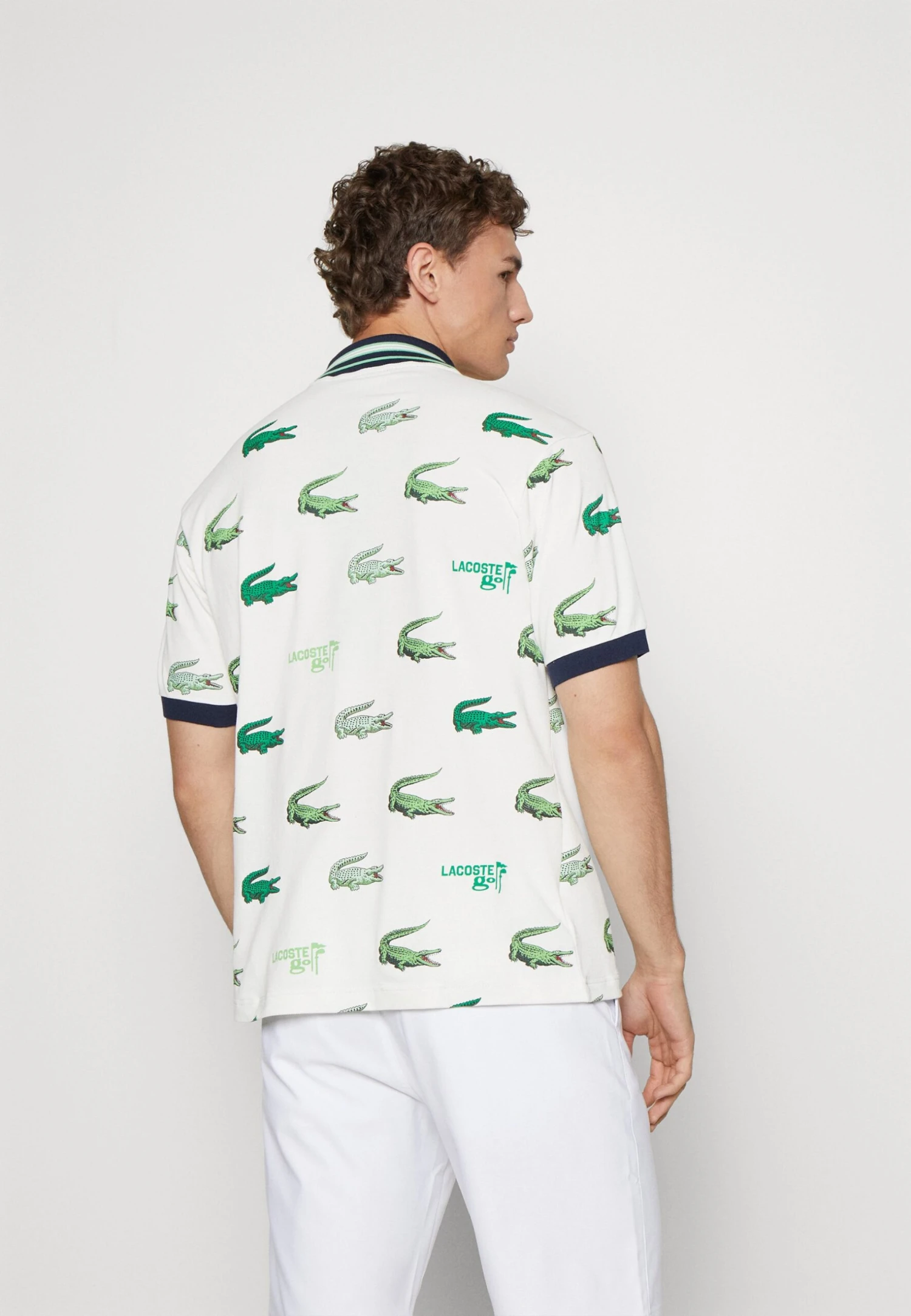 Lacoste Sport Golf All Over Print - Poloshirt - Blanc/Bleu Marine/Vert/Blanc 5 Lacoste Sport Golf All Over Print - Poloshirt - Blanc/Bleu Marine/Vert/Blanc - Afbeelding 3