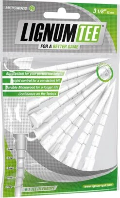 Lignum Tees | Set Van 12 Stuks | 82mm |Wit