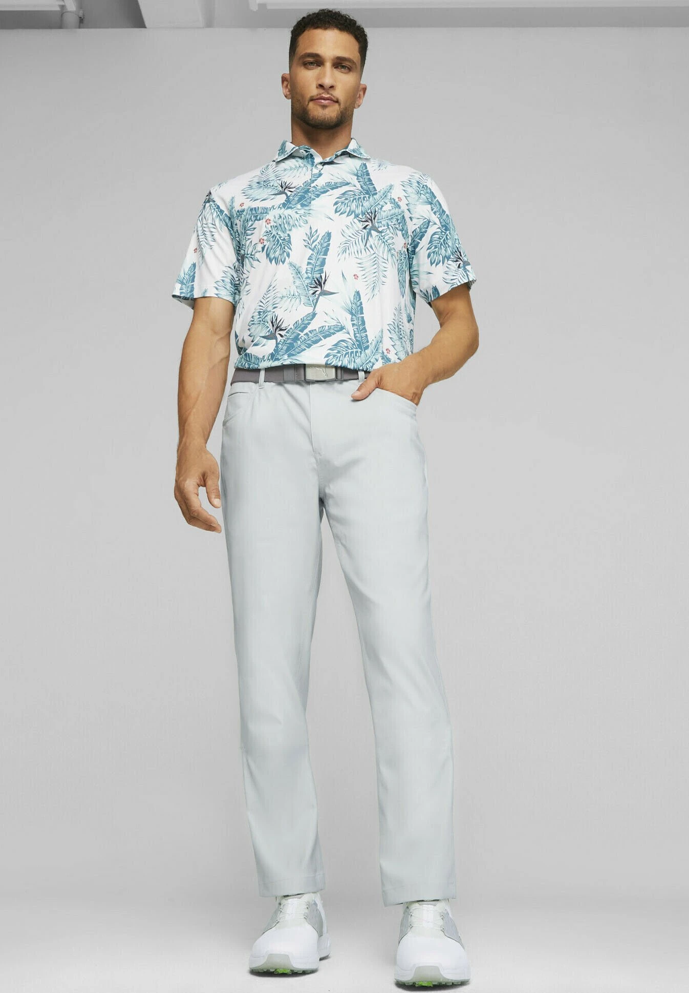 Puma Cloudspun Aloha Golf - Poloshirt - White Glow Pacific Green 5 Puma Cloudspun Aloha Golf - Poloshirt - White Glow Pacific Green - Afbeelding 3