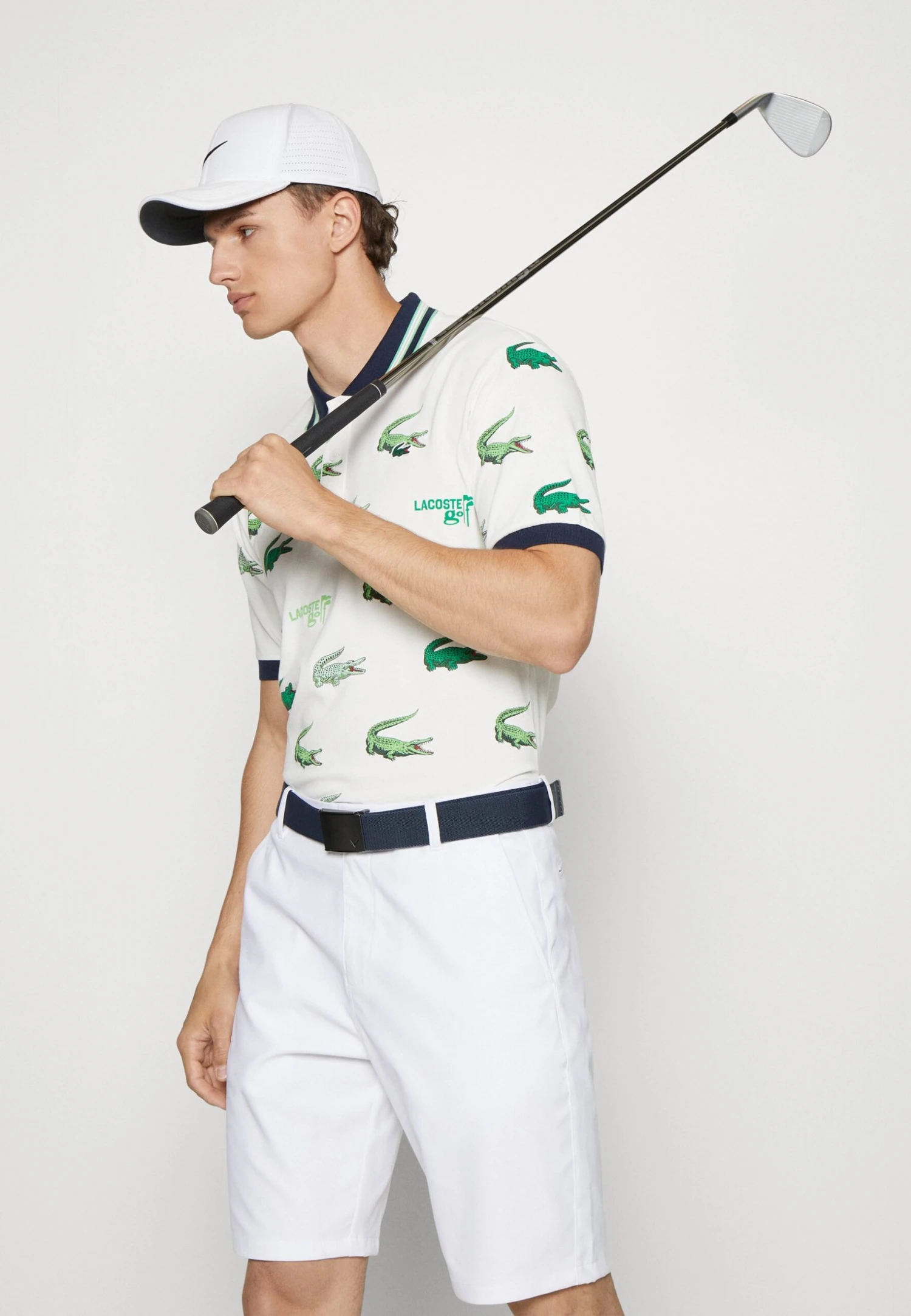 Lacoste Sport Golf All Over Print - Poloshirt - Blanc/Bleu Marine/Vert/Blanc 6 Lacoste Sport Golf All Over Print - Poloshirt - Blanc/Bleu Marine/Vert/Blanc - Afbeelding 4