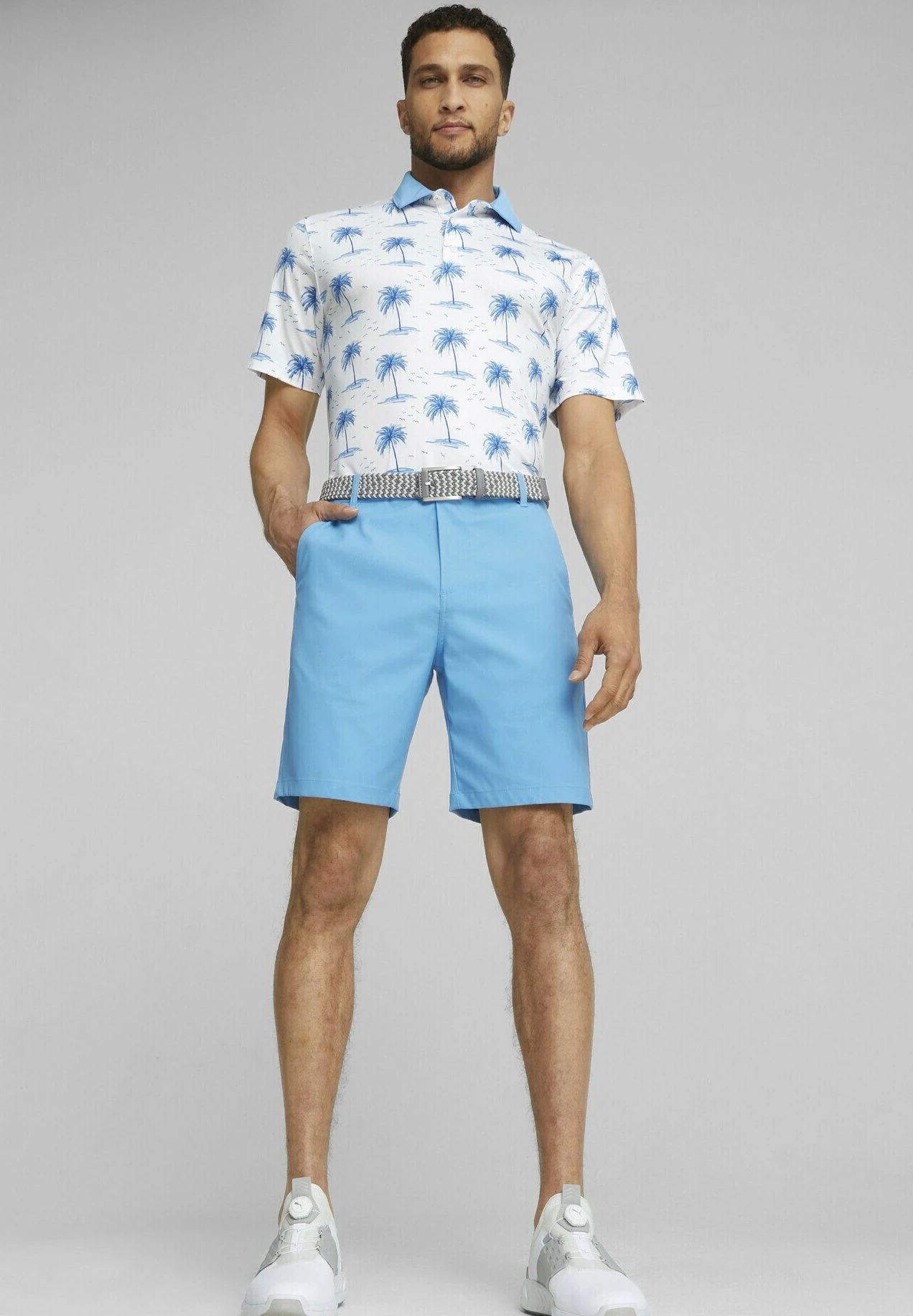 Puma Mattr Mirage Golf - Poloshirt - White Glow Regal Blue 4 Puma Mattr Mirage Golf - Poloshirt - White Glow Regal Blue - Afbeelding 2