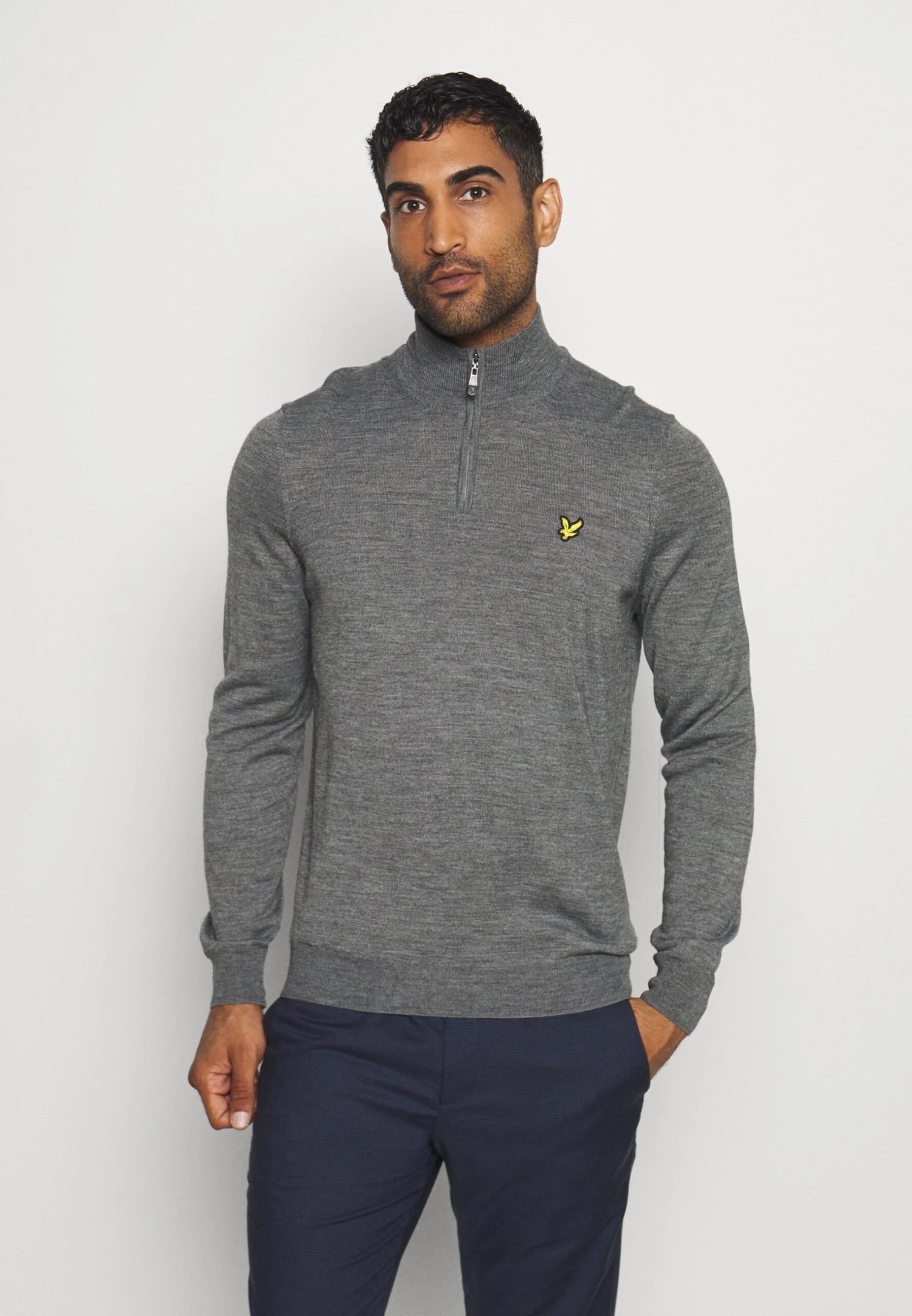 Lyle & Scott Golf Core Zip Mix - Trui - Mid Grey Marl 3 Lyle & Scott Golf Core Zip Mix - Trui - Mid Grey Marl