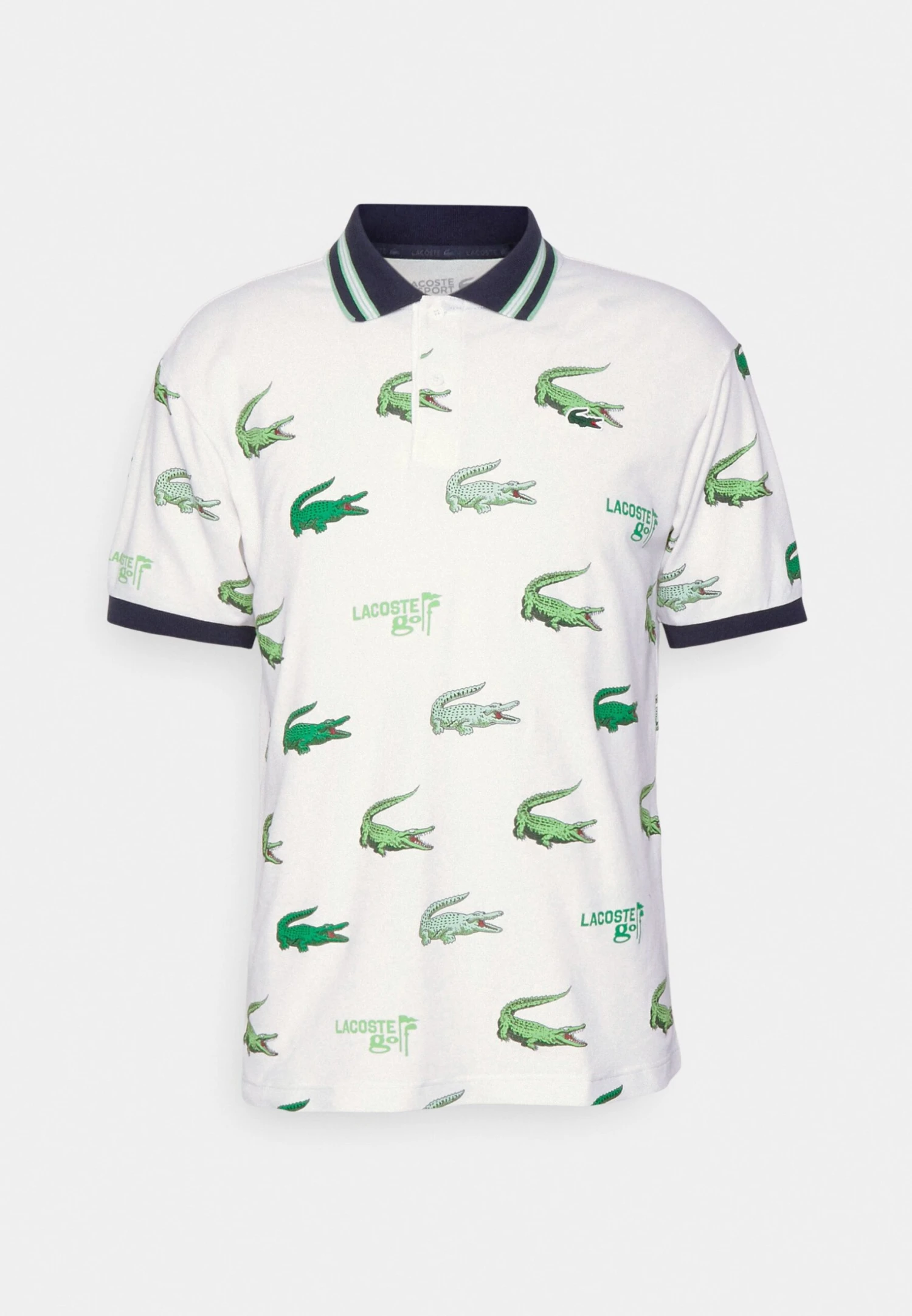 Lacoste Sport Golf All Over Print - Poloshirt - Blanc/Bleu Marine/Vert/Blanc 7 Lacoste Sport Golf All Over Print - Poloshirt - Blanc/Bleu Marine/Vert/Blanc - Afbeelding 5