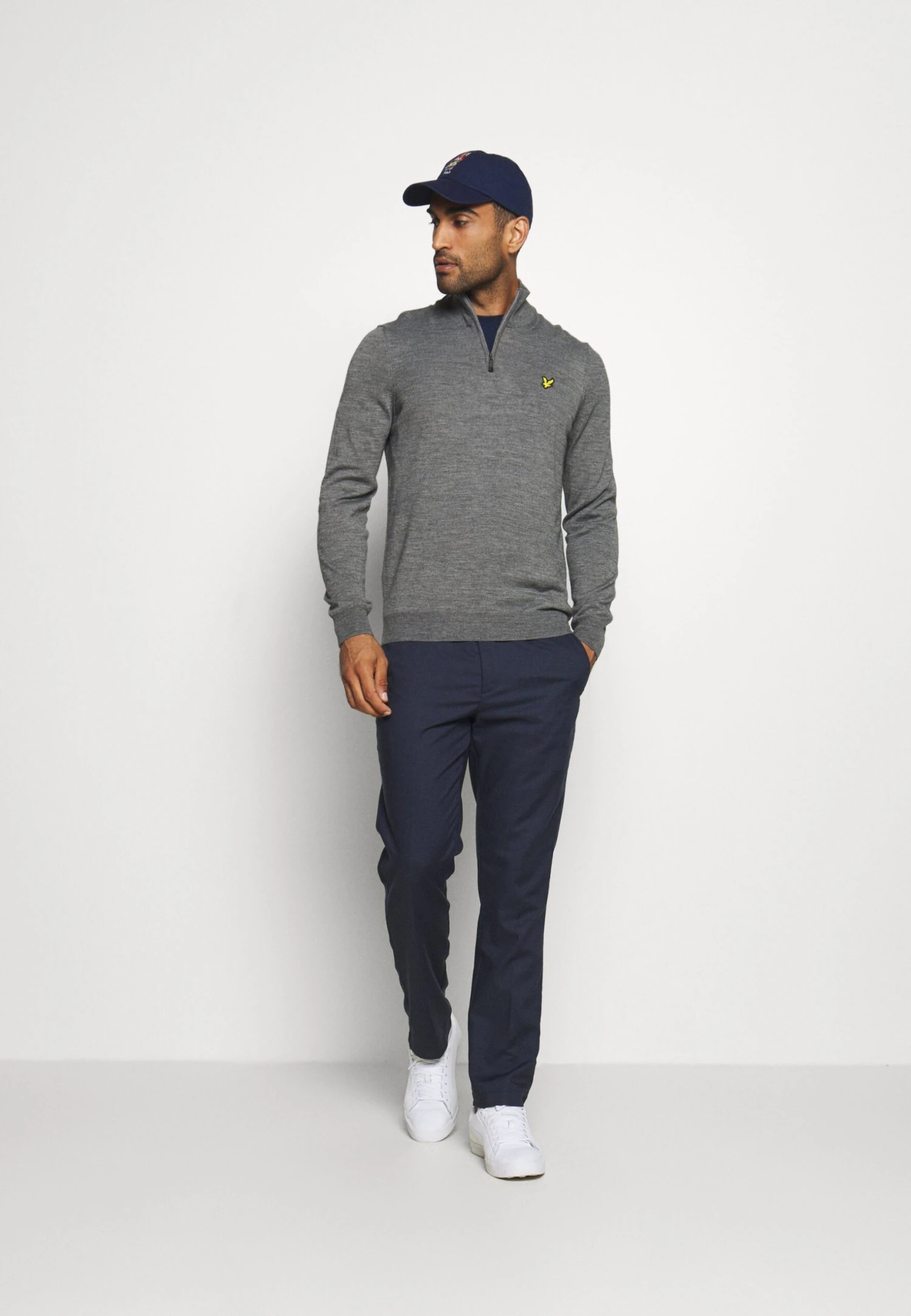 Lyle & Scott Golf Core Zip Mix - Trui - Mid Grey Marl 4 Lyle & Scott Golf Core Zip Mix - Trui - Mid Grey Marl - Afbeelding 2
