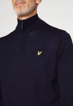 Lyle & Scott Golf Core Zip Mix - Trui - Dark Navy -Golfserie Winkel fc97231954c14df7b5fa2cec39ddf52a